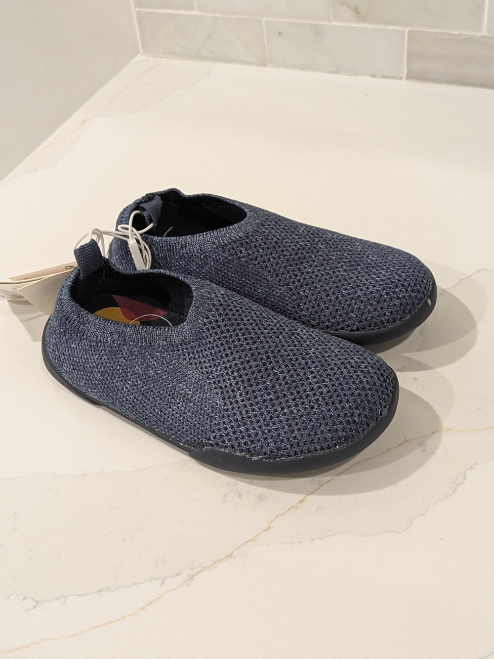 Zara Kids Navy Knit Slip-On Shoes - Picture 2 of 6